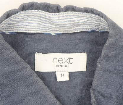 Next Men Blue Cotton Long Sleeve Button-Down Shirt M
