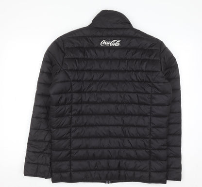 SOLS Men’s Black Puffer Jacket Medium Coca-Cola Embroidered Logo