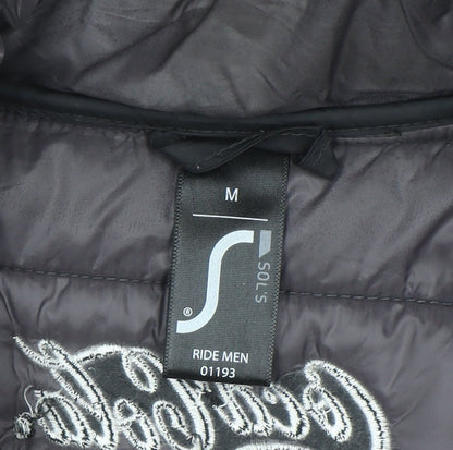 SOLS Men’s Black Puffer Jacket Medium Coca-Cola Embroidered Logo