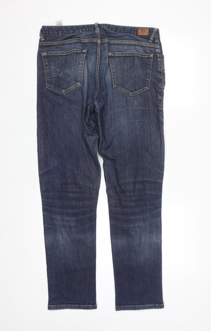 Paul Costelloe Men's Blue Straight Leg Denim Jeans W32 L32