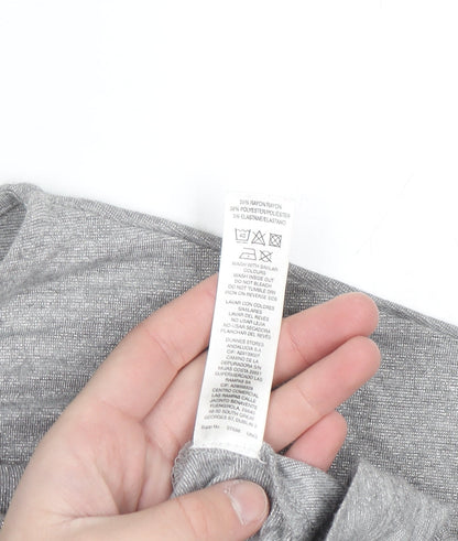 Gallery Women's Grey 3/4 Sleeve Relaxed Fit Jersey Top M