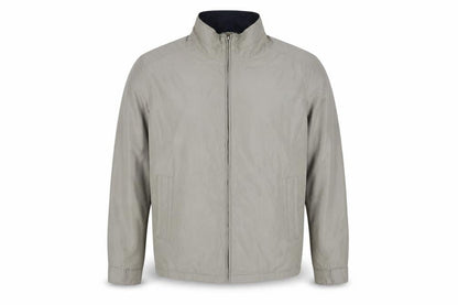 Perry Ellis Portfolio Men's Beige Microfibre Full Zip Jacket L