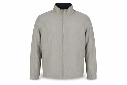 Perry Ellis Portfolio Men's Beige Microfibre Full Zip Jacket L