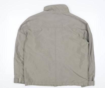 Perry Ellis Portfolio Men's Beige Microfibre Full Zip Jacket L