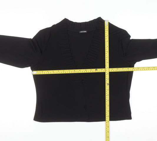 Gerry Weber Women's Black V-Neck Long Sleeve Cardigan Size 14