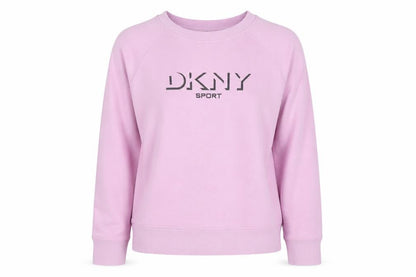 DKNY Sport Women's Pink Pullover Sweatshirt Size M Cotton Blend