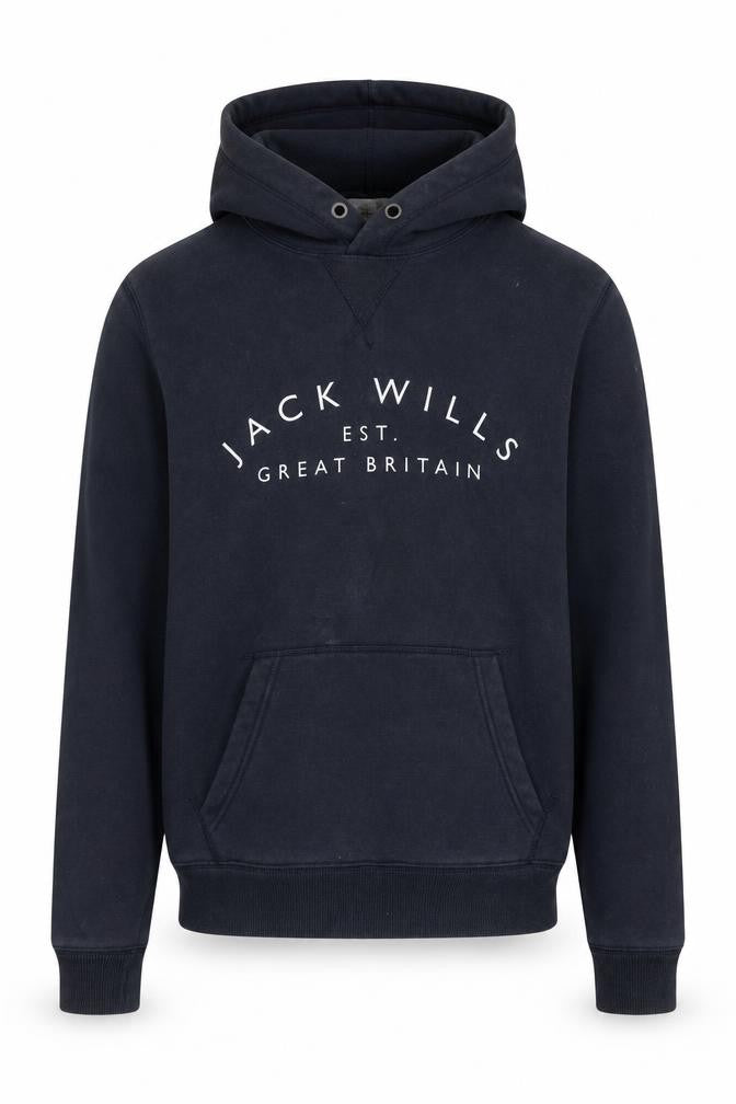 Jack Wills Men's Navy Blue XS Pullover Hoodie with Logo