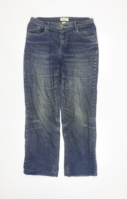 Falls Creek Women's Blue Straight Stretch Denim Jeans Size 12