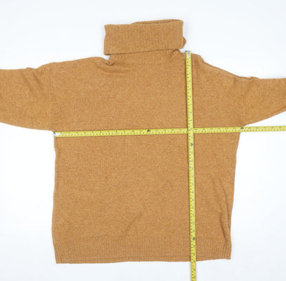 Vila Men’s Brown Roll Neck Knit Jumper XL Regular Fit Pullover