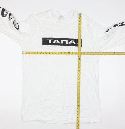 SOL'S Men's White XL Long Sleeve Graphic Print Top