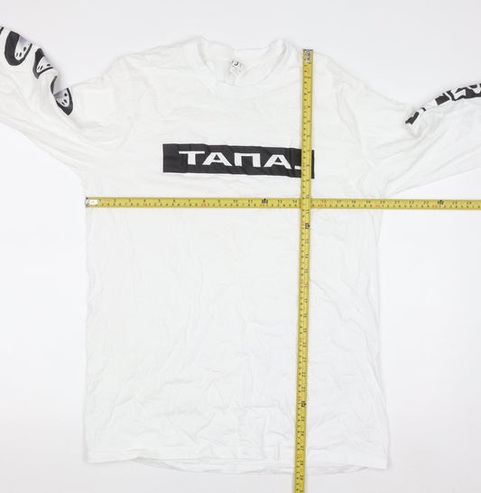 SOL'S Men's White XL Long Sleeve Graphic Print Top
