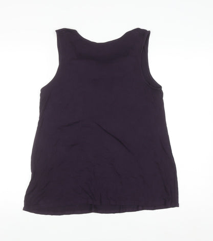 Inspire Women's Purple Sequin Bow Sleeveless Camisole Top Size 18