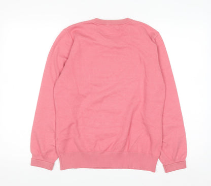 Kelly & Grace Women’s Pink Heart Crew Neck Pullover Jumper Size M