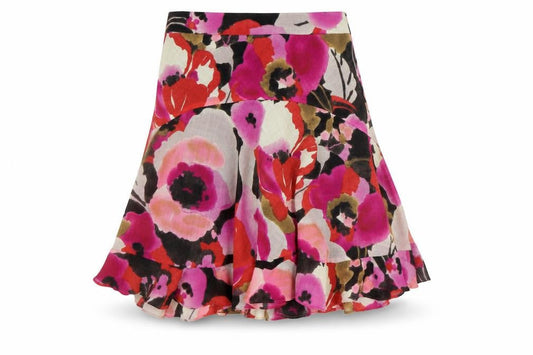 Fenn Wright Manson Women's Multicoloured Floral Wool Flared Skirt Size 12