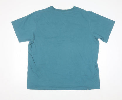 Lands' End Men’s Blue Cotton Crew Neck Short Sleeve Super-T XL T-Shirt