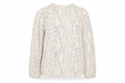 VILA Womens Beige Patterned Viscose Tunic Blouse Size 12