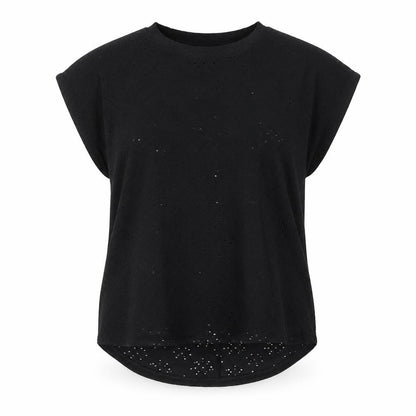 ONLY Women's Black Lace Short Sleeve Blouse Size M