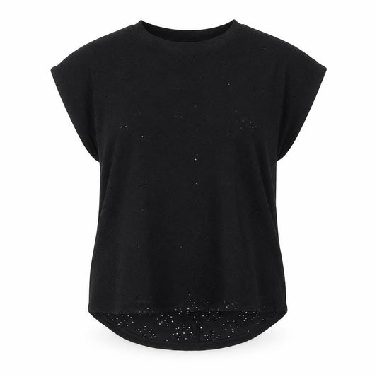 ONLY Women's Black Lace Short Sleeve Blouse Size M