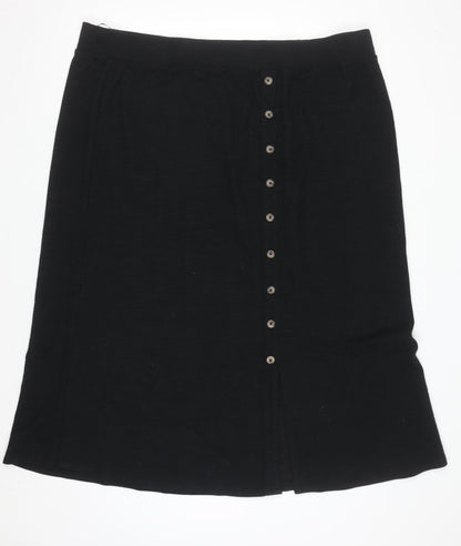 Dunnes Womens Black 2XL Knee Length Button Pencil Skirt