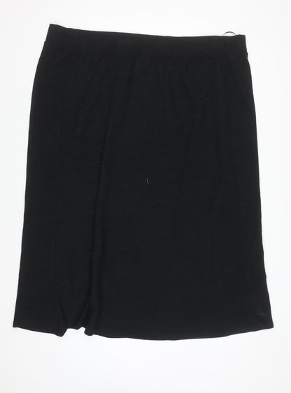 Dunnes Womens Black 2XL Knee Length Button Pencil Skirt