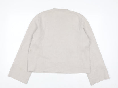 & Other Stories Women Beige Crew Neck Viscose Blend Jumper Size 12