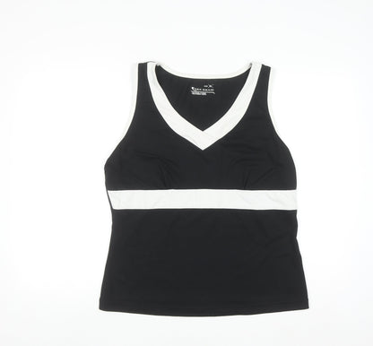Tek Gear Women's Black XL V-Neck Colourblock Active Tank Top