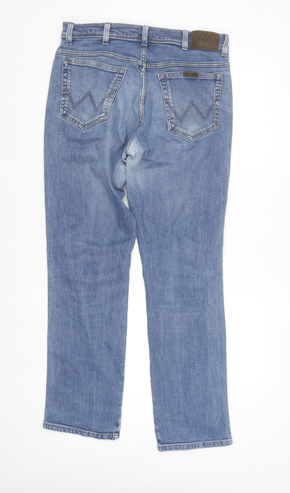 Wrangler Men's Blue Regular Fit Straight Denim Jeans W36 L34