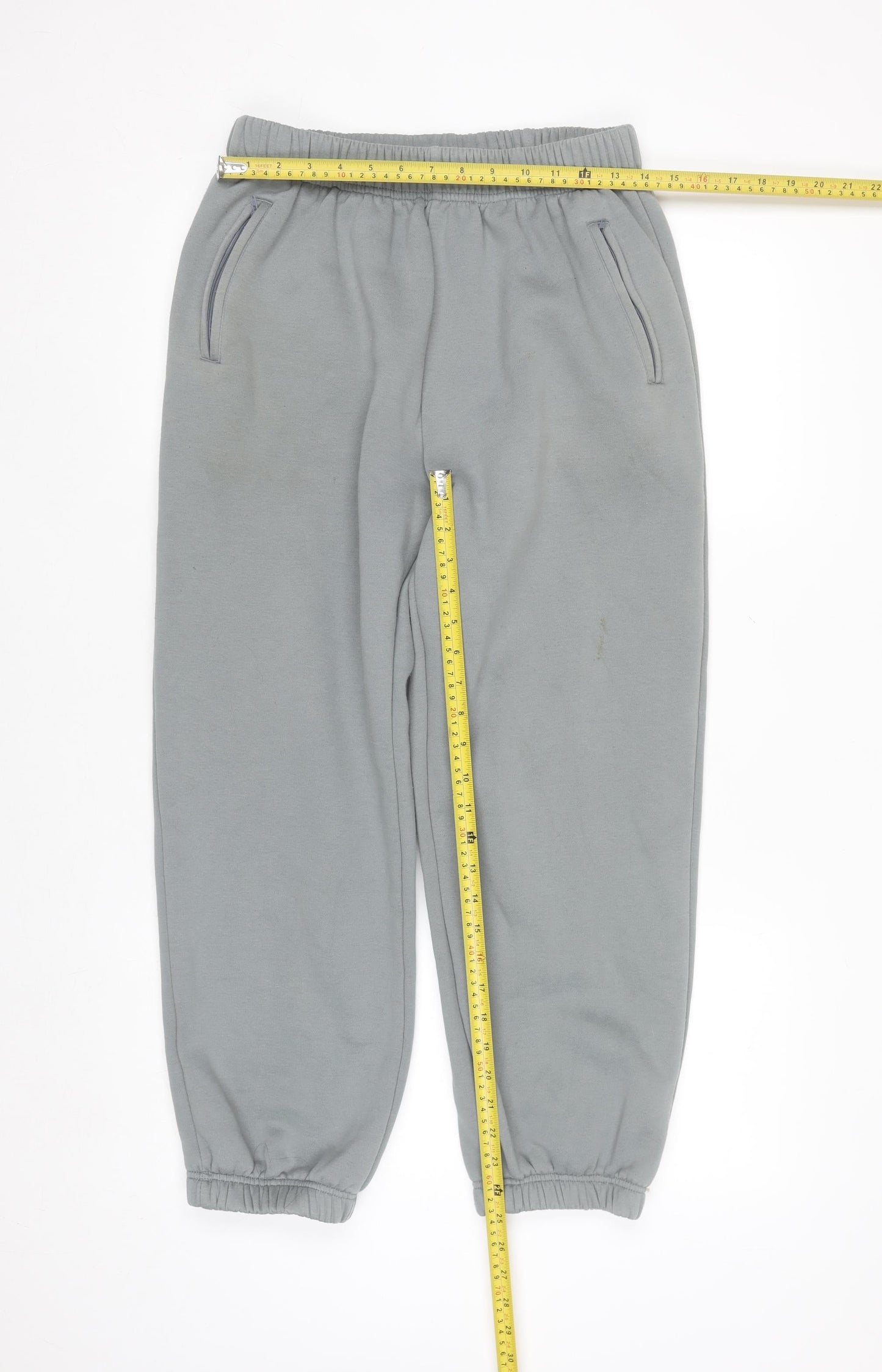 Season 6 Men's Grey Fleece Sweatpants L Relaxed Fit Cotton Joggers
