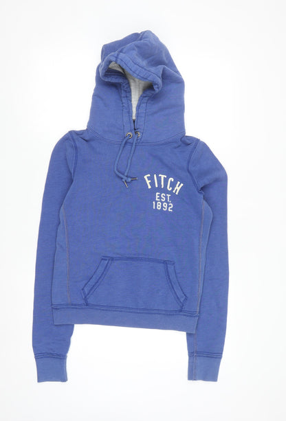 Abercrombie & Fitch Men's Blue Pullover Hoodie Medium Fleece