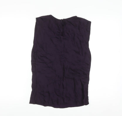 MNG Womens Purple Sleeveless Viscose Blouse Size 8