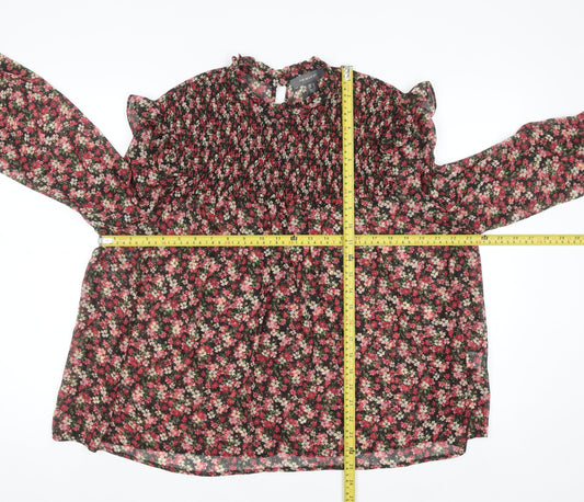 Primark Women’s Multicoloured Floral Ruffle Tunic Blouse Size 20