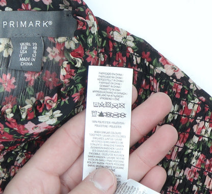 Primark Women’s Multicoloured Floral Ruffle Tunic Blouse Size 20