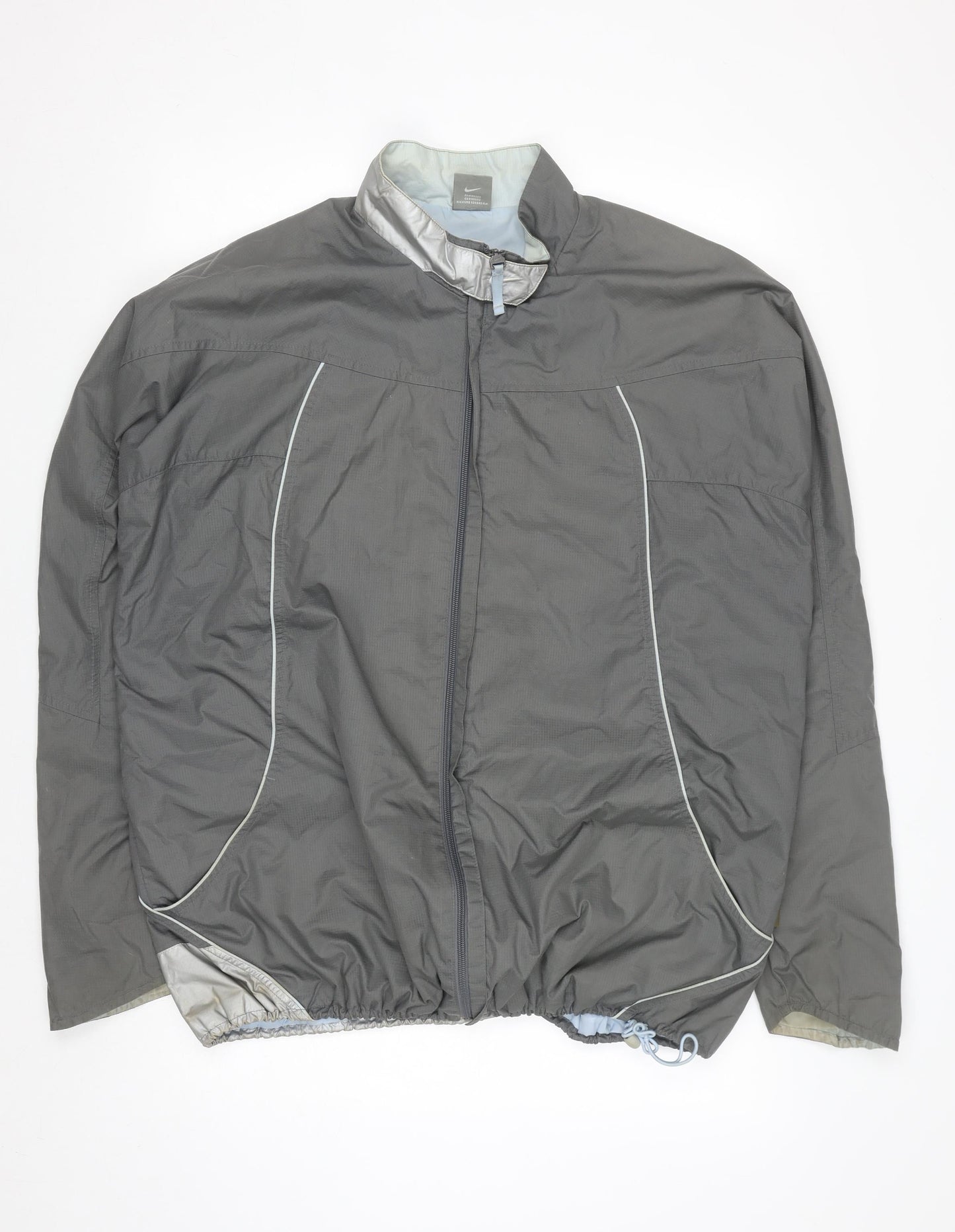 Nike Men's Grey XL Windbreaker Jacket Lightweight Zip Sportswear