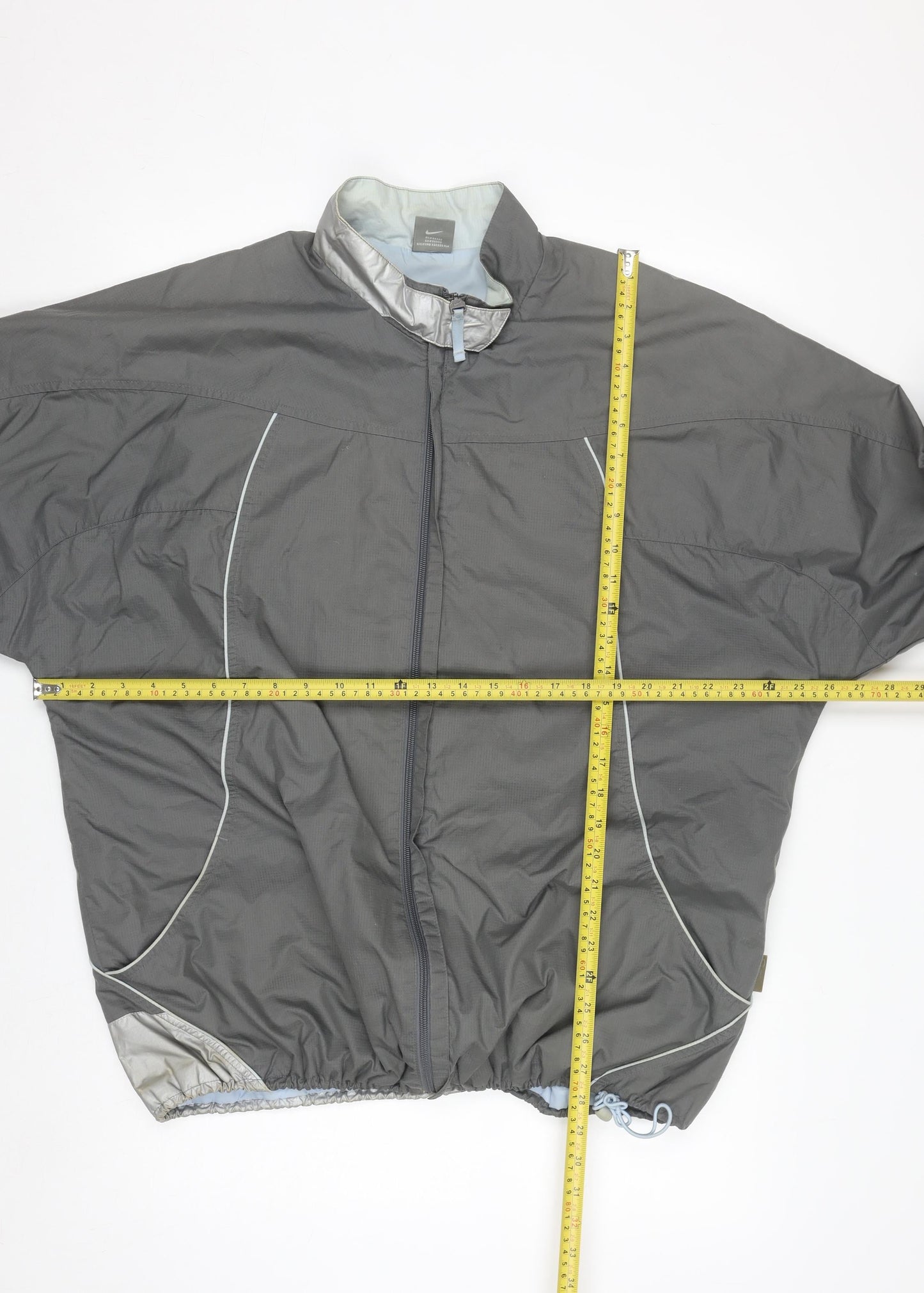 Nike Men's Grey XL Windbreaker Jacket Lightweight Zip Sportswear