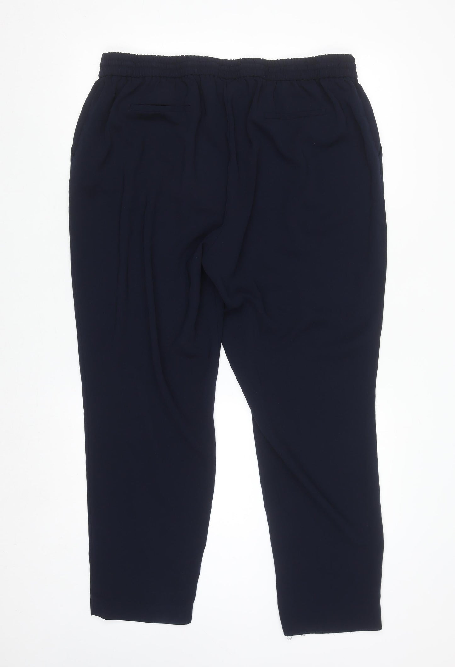Dunnes Stores Women's Black Size 8 Jogger Trousers with Drawstring Waist