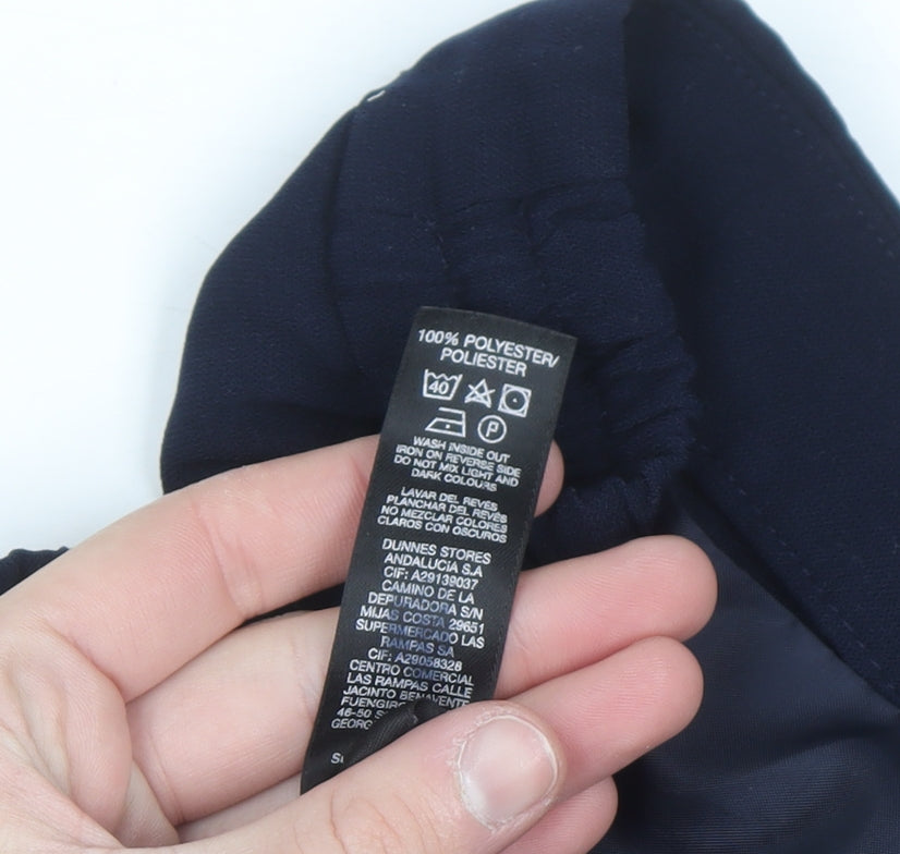 Dunnes Stores Women's Black Size 8 Jogger Trousers with Drawstring Waist