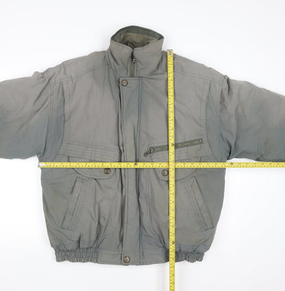 C&A Men's Grey 40 Regular Mid-Length Casual Polyester Cotton Jacket