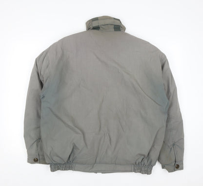 C&A Men's Grey 40 Regular Mid-Length Casual Polyester Cotton Jacket