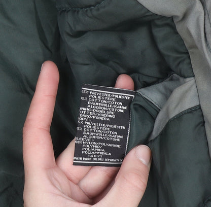 C&A Men's Grey 40 Regular Mid-Length Casual Polyester Cotton Jacket