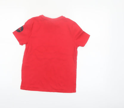 Pokémon Boys Red Graphic T-Shirt 8-9 Years Team Pokémon Cotton Top