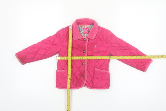 Joules Girls Pink Quilted Jacket 18-24 Months Padded Winter Coat