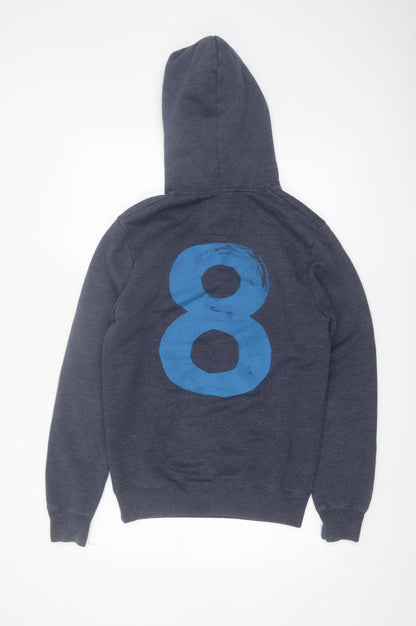 Jack Wills Men's Blue Pullover Hoodie Size S Logo Graphic Fleece