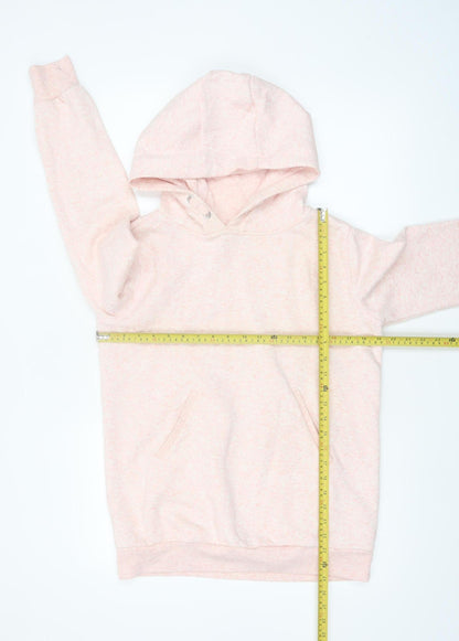 Reserved Girls Pink Pullover Hoodie Size 158cm Fleece Cotton Blend