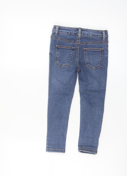 Denim Co Girls Blue Skinny Jeans 3-4 Years Stretch Denim Casual