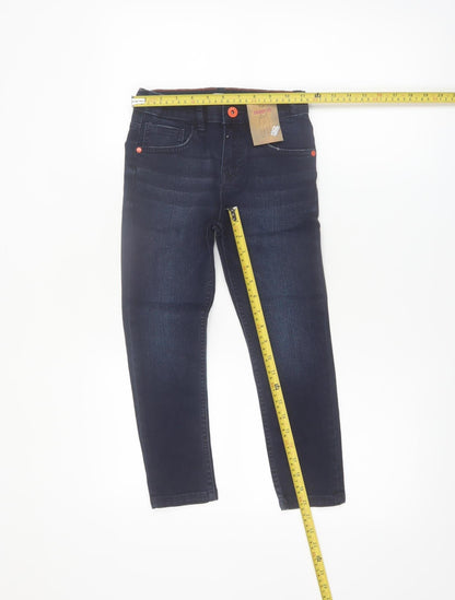 F&F Boys Blue Skinny Fit Denim Jeans 6-7 Years Stretch Casual