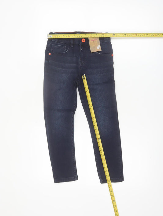 F&F Boys Blue Skinny Fit Denim Jeans 6-7 Years Stretch Casual
