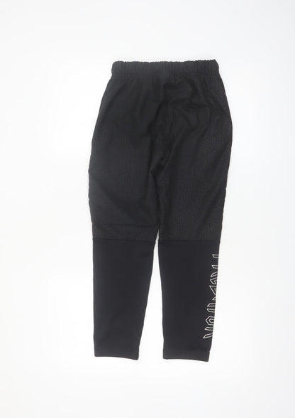 Adidas Boys Black 9-10 Years Jogger Trousers with Elastic Waist