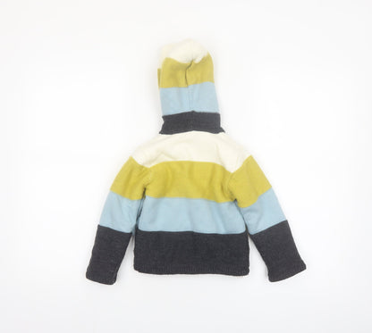 Nutmeg Unisex Baby Multicoloured Hooded Knit Cardigan 18-24 Months