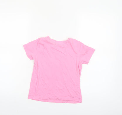 Dunnes Stores Girls Pink Malibu Surf Club Cotton T-Shirt Age 7-8 Years