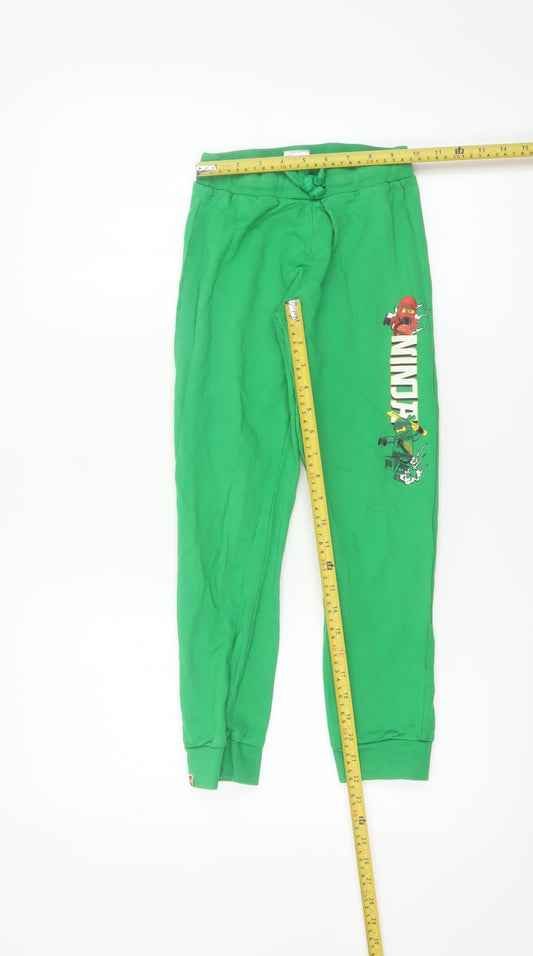 LEGO Boys Green Ninjago Jogger Trousers 7 Years 100% Cotton